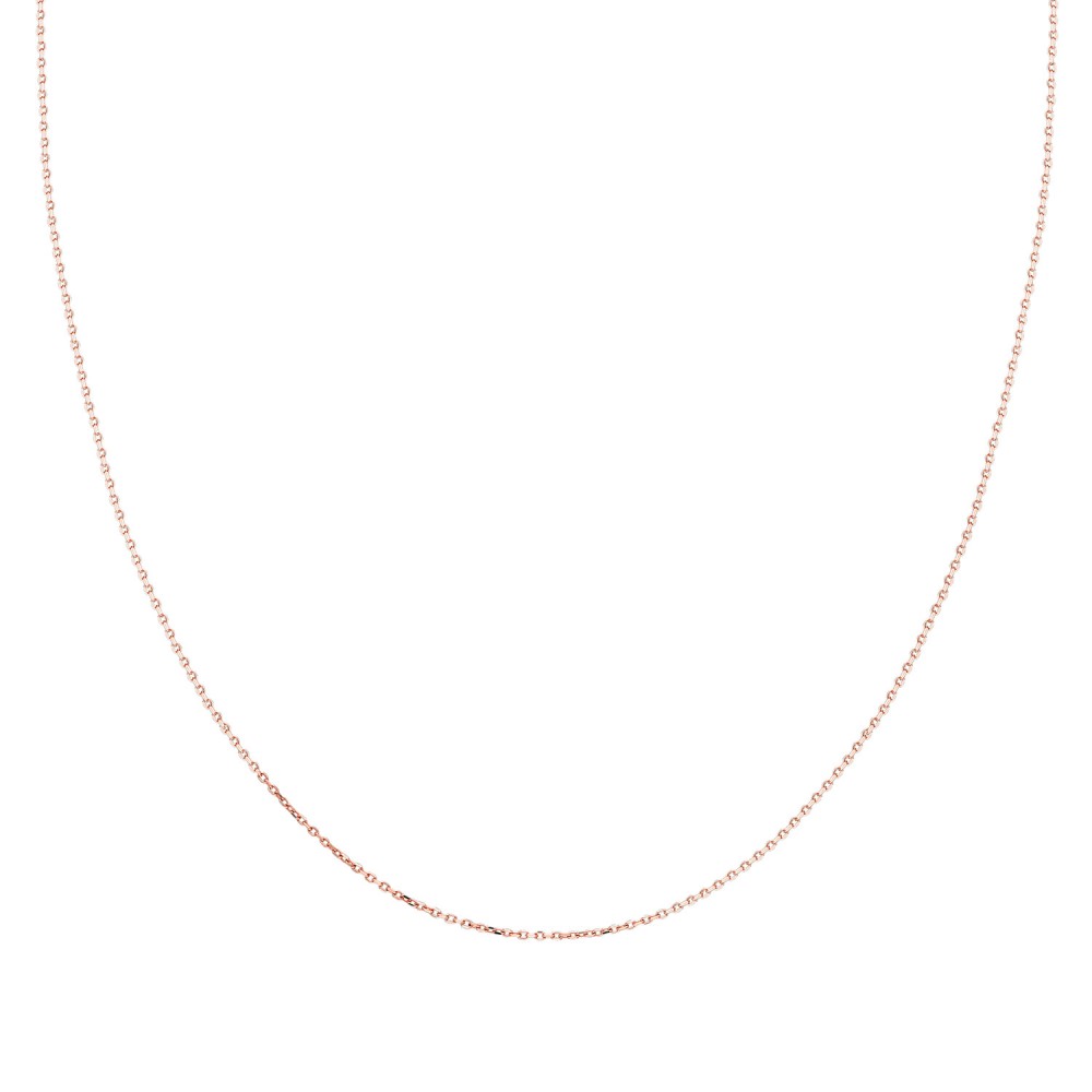 Glorria 14k Solid Gold 20 Micron Rose Forse Chain
