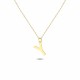 Glorria 14k Solid Gold Letter Y Necklace