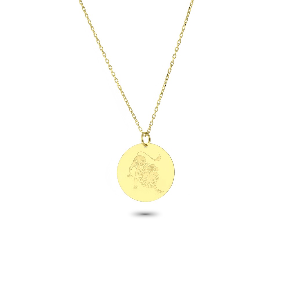 Glorria Gold Lion Zodiac Necklace